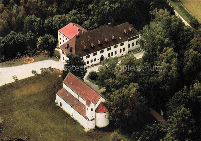 Petersberg Dachau Erdweg Bayern Fliegeraufnahme Landvolkshochschule Romanische-B
