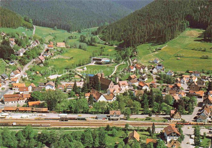 Klosterreichenbach Baiersbronn BW Fliegeraufnahme Luftkurort Schwarzwald Kirche