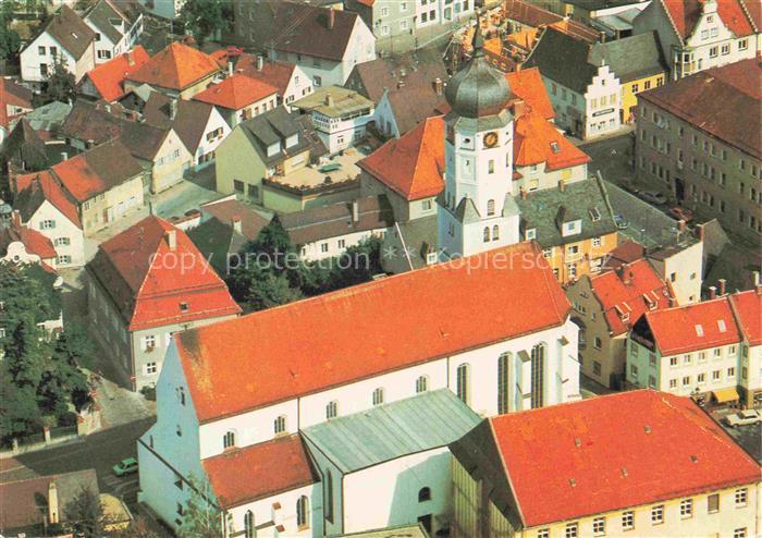 Aichach Stadtpfarrkirche Mariae-Himmelfahrt Kirchturm Zwiebelturm Altstadt Rote-