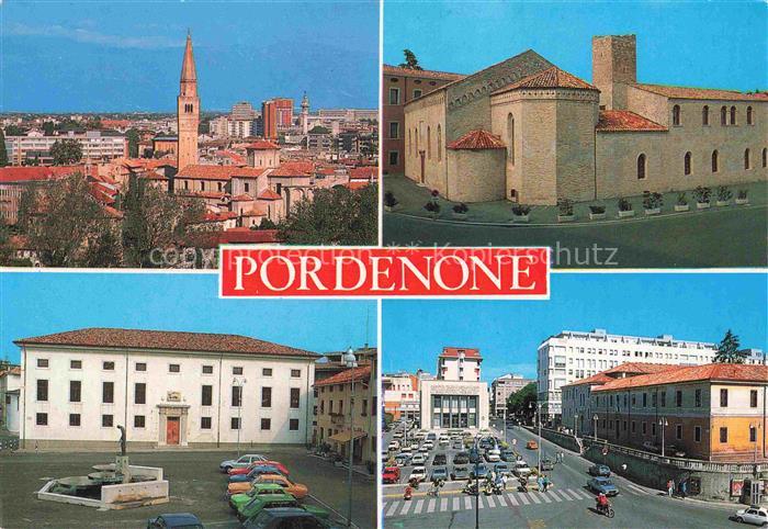 Pordenone Friuli-Venezia Giulia IT Campanile Rotunde-Kirche Palazzo Piazza Brunn