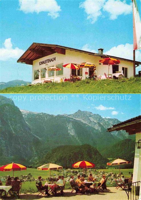 Abtenau Salzburg AT Sonnleitenalm Jausenstation Bergpanorama Terrasse Sonnenschi