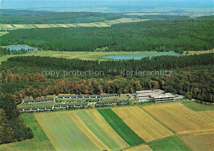 Herbstein Vogelsbergkreis Hessen Kolping-Feriendorf Bungalows Wald See Felder Lu