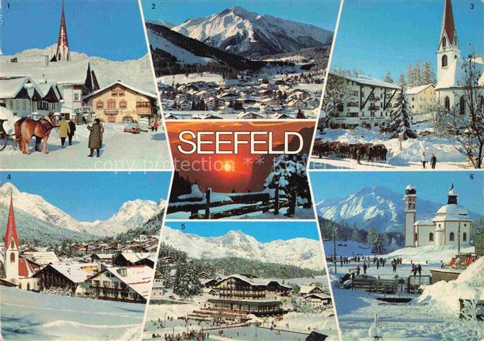 SEEFELD Tirol AT Schmuckkastl Pfarrkirche Seekirchlein Karwendelgebirge Wetterst