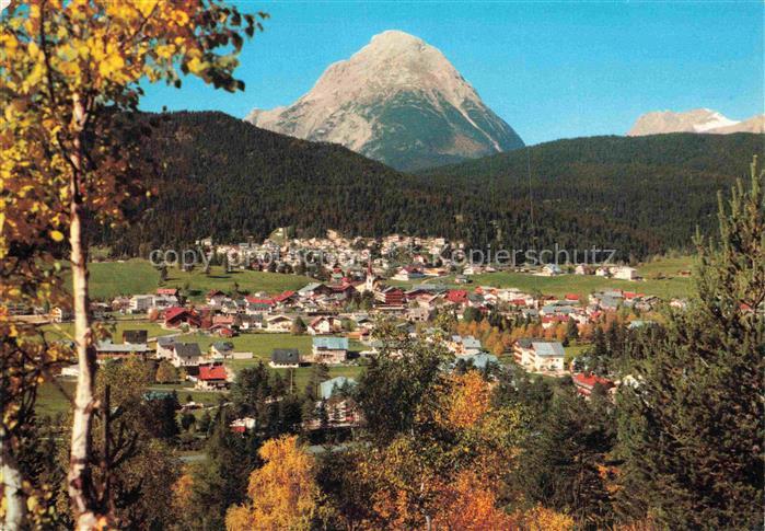 SEEFELD Tirol AT Hohe-Munde Zugspitze Herbst Bergdorf Birke Bergpanorama Wald Ku