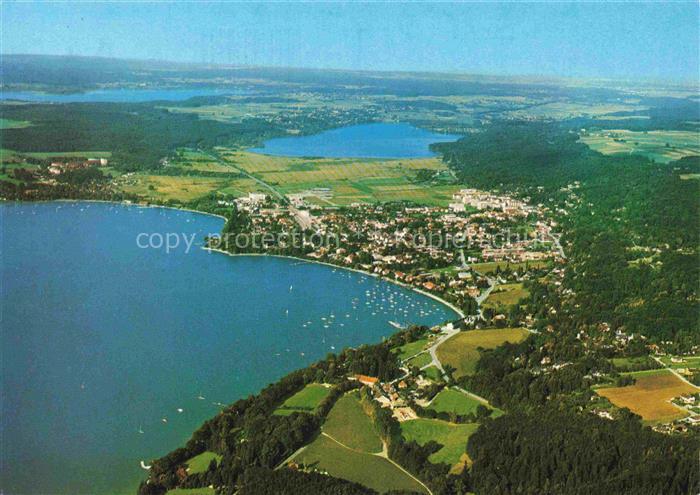 Herrsching Ammersee Pilsensee Woerthsee Segelboote Ufer Wald Seegemeinde Bucht F