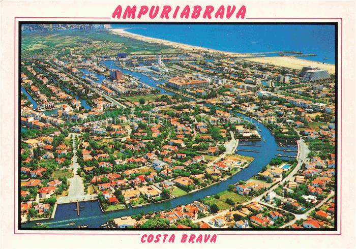 Ampuriabrava Costa Brava ES Kanaele Yachthafen Strand Mittelmeer Ferienhaeuser L