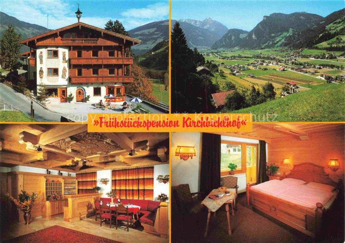 Hippach Zillertal Tirol AT Fruehstueckspension Kirchbichlhof Zillertal Alpenpano