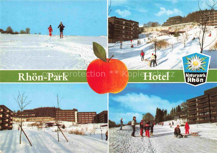 Hausen Rhoen Bayern Rhoen-Park-Hotel Rother-Kuppe Wintersport Skifahrer Rodeln S
