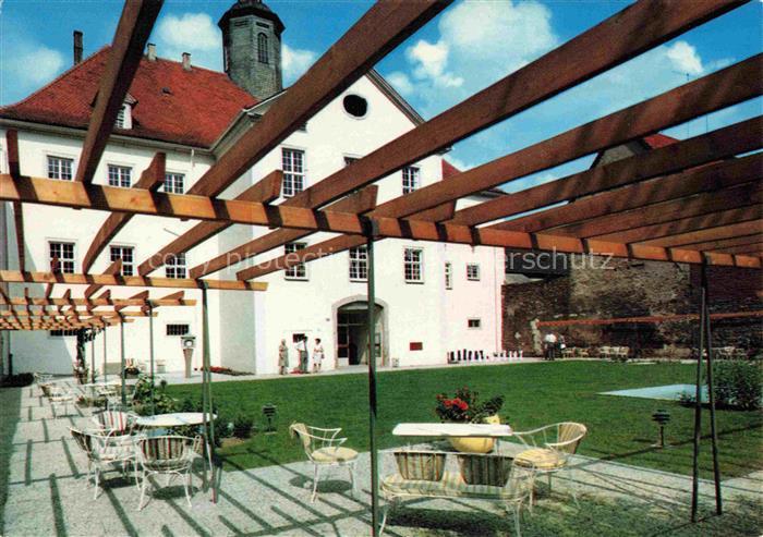 Bad Karlshafen Bad Carlshafen Kassel Hessen Rathaus Innenhof Pergola Garten Terr