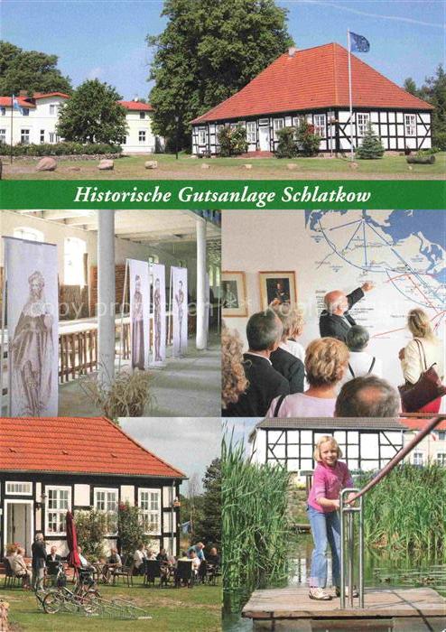 Schlatkow Schmatzin Mecklenburg-Vorpommern Gutsanlage Fachwerkgebaeude Ausstellu