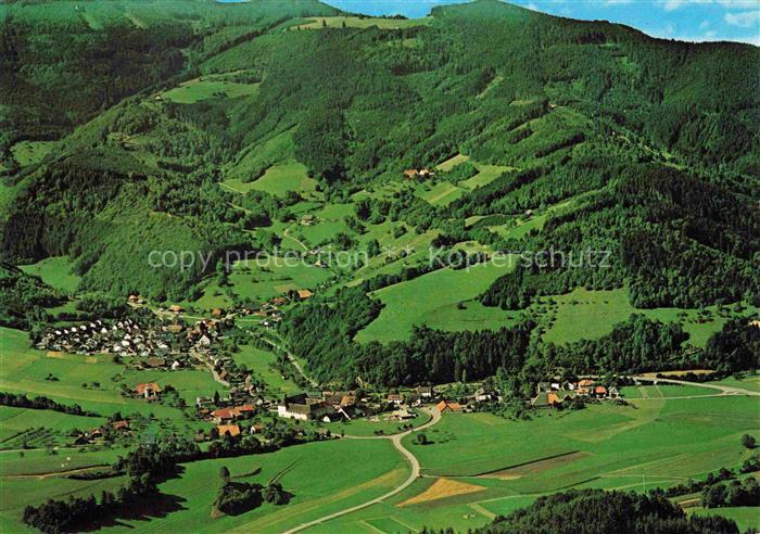 Oberried  Breisgau Schwarzwald BW Schwarzwald Luftaufnahme Tal Wiesen Wald Dorf