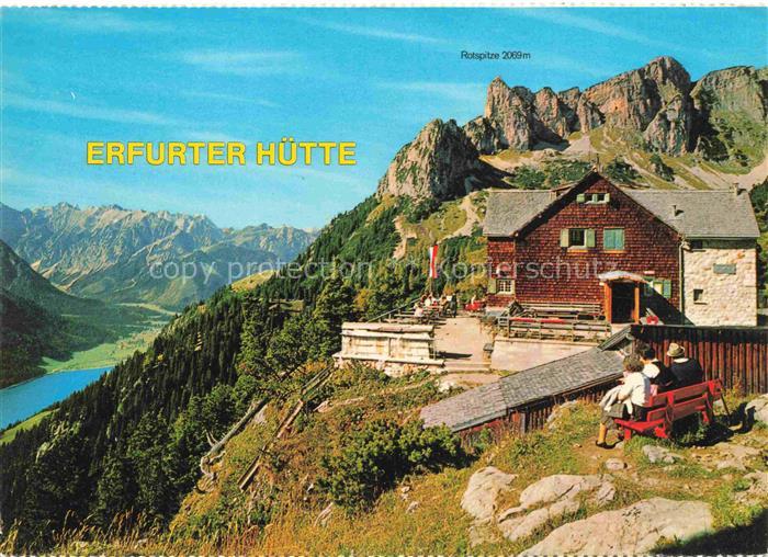 Erfurterhuette Erfurter-Huette 1834m Achensee Tirol AT Erfurterhuette Rofangebir