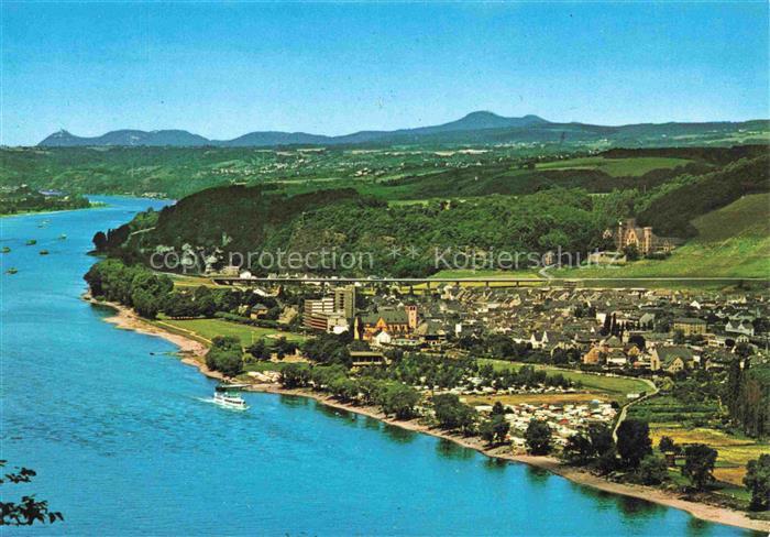 Hoenningen Bad Rhein Schloss-Arenfels Siebengebirge Stadtpanorama Campingplatz S