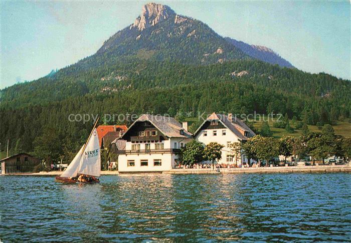 Fuschl See Salzkammergut AT Hotel-Seerose Fuschlsee Schober Segelboot Salzkammer