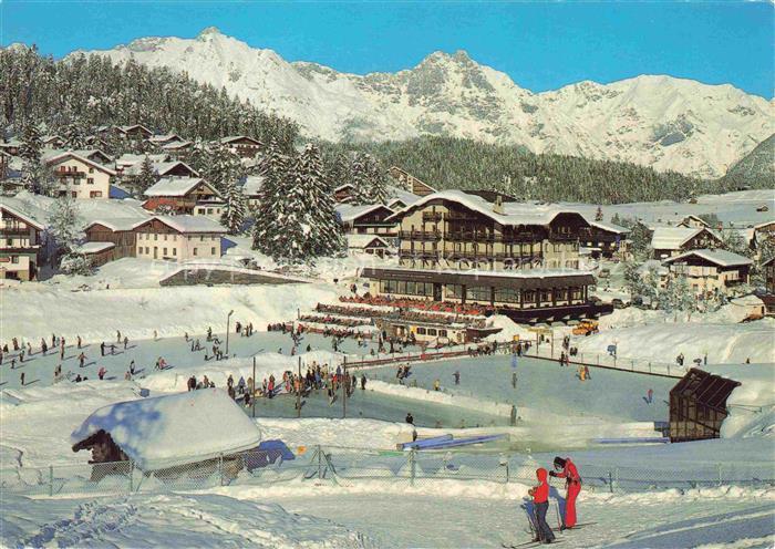 SEEFELD Tirol AT Hotel-Wetterstein Wettersteingebirge Wintersport Eislaufplatz S