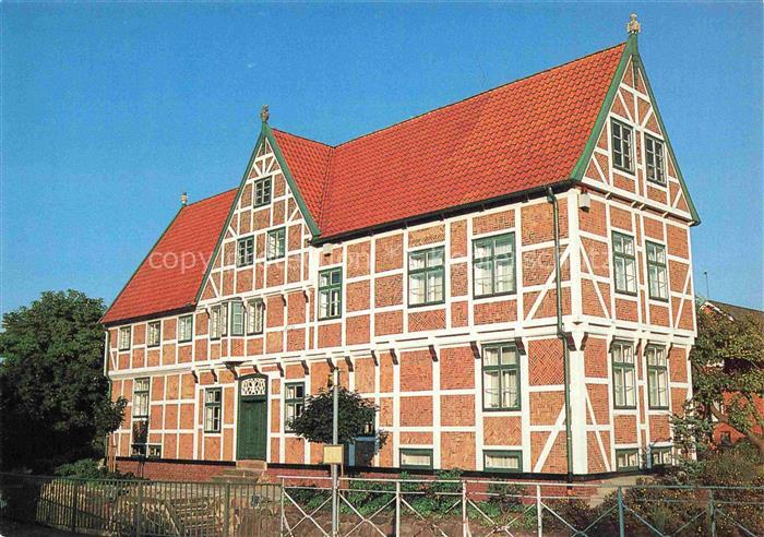 Estebruegge Jork Rathaus Graefenhof Fachwerkbau Backsteingebaeude Niederelbe Alt