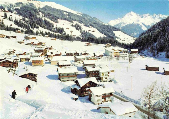 Vorderlanersbach Mayrhofen Zillertal Tirol AT Lanersbach Winterpanorama Tux Zill