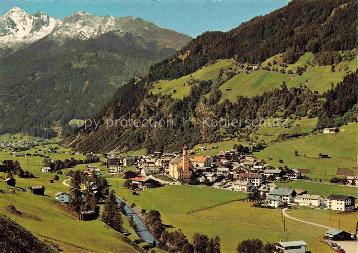 Neustift  Stubaital Tirol AT Milders Brennerspitze Fluss Bergpanorama Talblick K