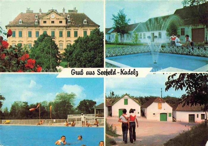 Seefeld-Kadolz Schloss Freizeitzentrum Brunnen Freibad Kellergasse Weinviertel T