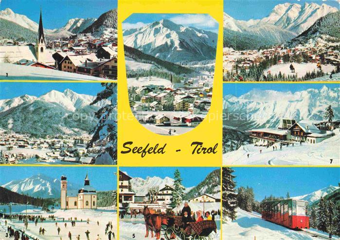 Seefeld-Kadolz Karwendelgebirge Reitherspitze Eislaufplatz Seekirchl Pferdeschli