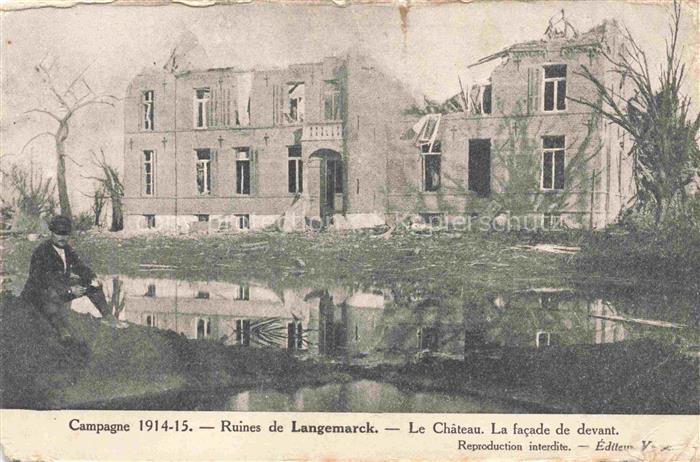 Langemarck Langemark Poelkapelle West-Vlaanderen Belgie Ruinen Château Kriegsrui