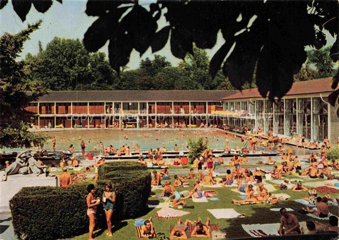 Berg Stuttgart Mineral-Bad Stuttgart-Berg Freibad Schwimmbad Sonnenbaden Badegae