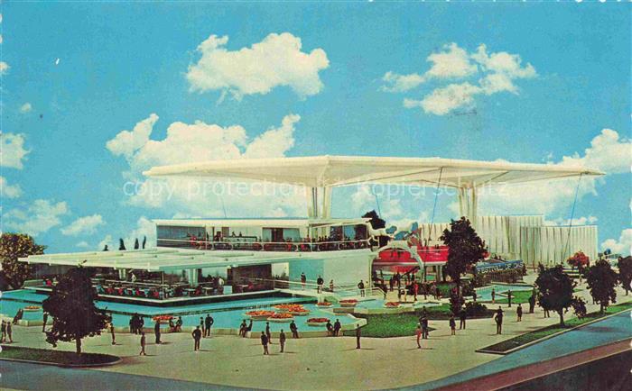 NEW YORK City USA Festival-of-Gas New-York-Worlds-Fair-1964-65 Pavillon Zeltdach