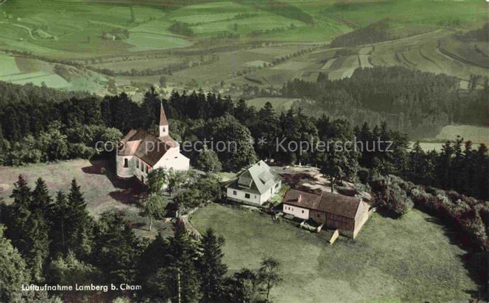 Lamberg Neukirchen Cham Bayern Lamberg Kirche Huegel Wald Felder Wallfahrtskirch
