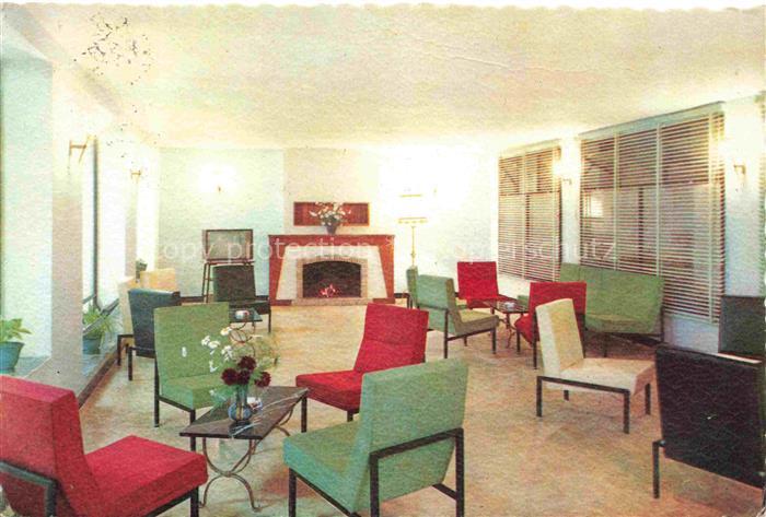 CALAFELL Tarragona Cataluna ES Hotel-Salome Salon Kamin Sessel Fernsehen Lounge