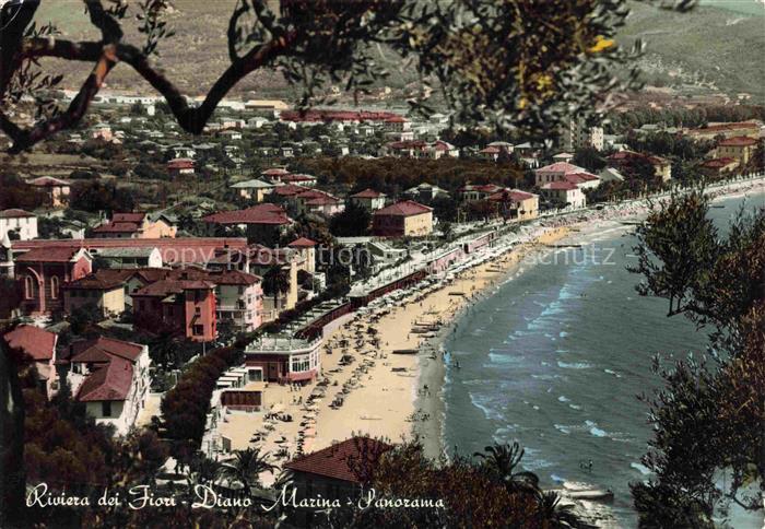 Diano Marina Imperia Liguria IT Riviera-dei-Fiori Strand Panorama Promenade Bade