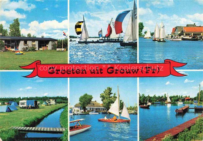 Grouw Friesland NL See Segeln Segelboote Camping Kanal Hafen Bootsverleih Freize