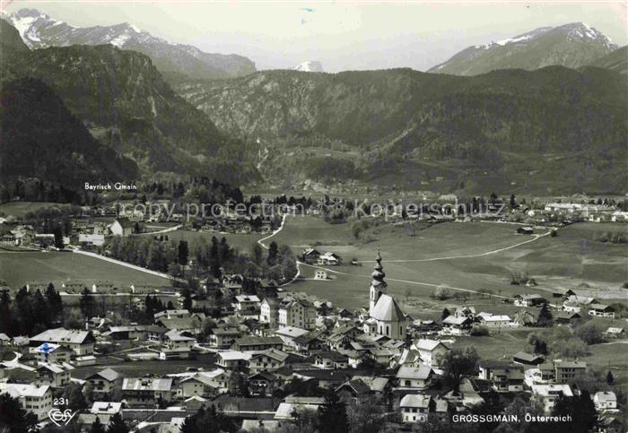 Grossgmain Salzburg AT Luftkurort Kneippkurort Kirche Berge Alpen Bayrisch-Gmain
