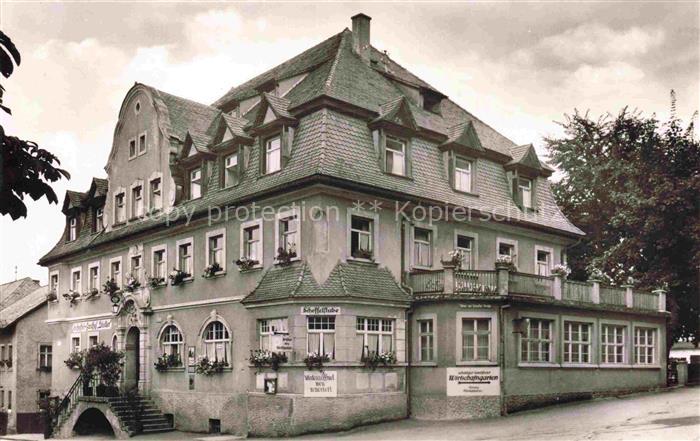 Goessweinstein Scheffelgasthof Scheffelstube Wirtschaftsgarten Gasthaus Mansardd