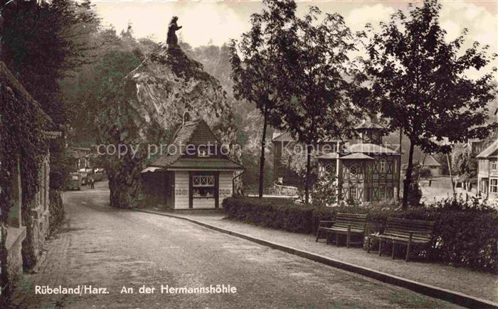 Ruebeland Elbingerode Harz Sachsen-Anhalt Hermannshoehle Strasse Kiosk Fachwerk-