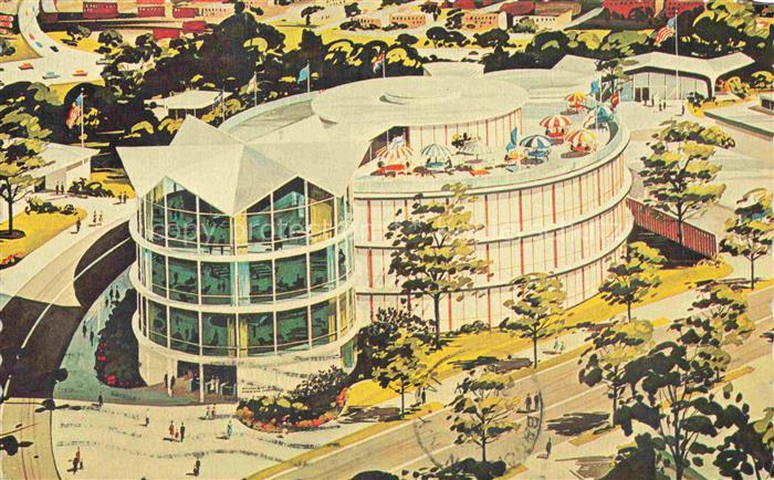 NEW YORK City USA Pavilion-of-American-Interiors New-Yorks-Worlds-Fair Rundbau G