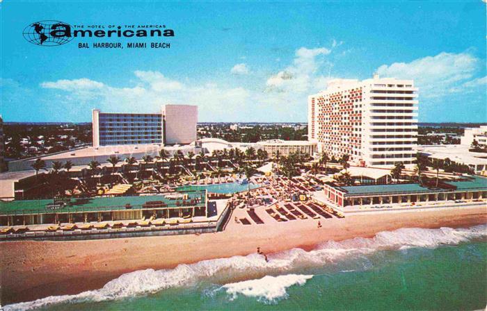 Bal Harbour Miami Beach Florida USA Americana-Hotel Strand Pool Hochhaushotel Pa