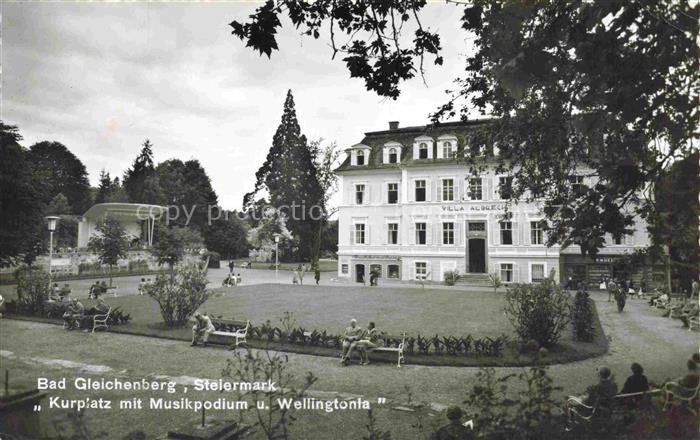 Bad Gleichenberg Steiermark AT Kurplatz Musikpodium Wellingtonia Villa-Albrecht