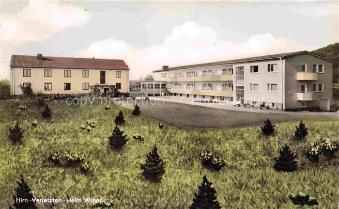 Allner Hirn-Verletzten-Heim Klinik Gebaeude Wiese Baeume Garten Reha-Einrichtung