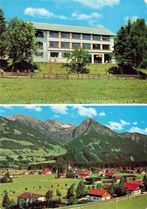 Fischen Allgaeu Bayern Haus-Elisabeth Pension Erholungsheim Bergpanorama Kirchtu