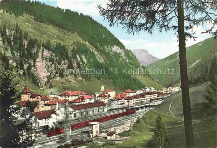 Brennero Bolzano IT Brennerpass Bahnhof Eisenbahn Dampfzug Alpen Bergtal Nadelwa