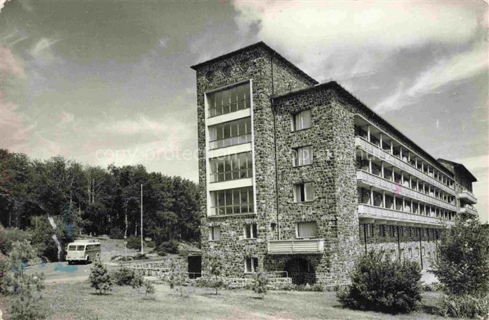 Galyatetoe Szot HU Erholungsheim Gewerkschaft Steingebaeude Hotel Bus Wald Balko