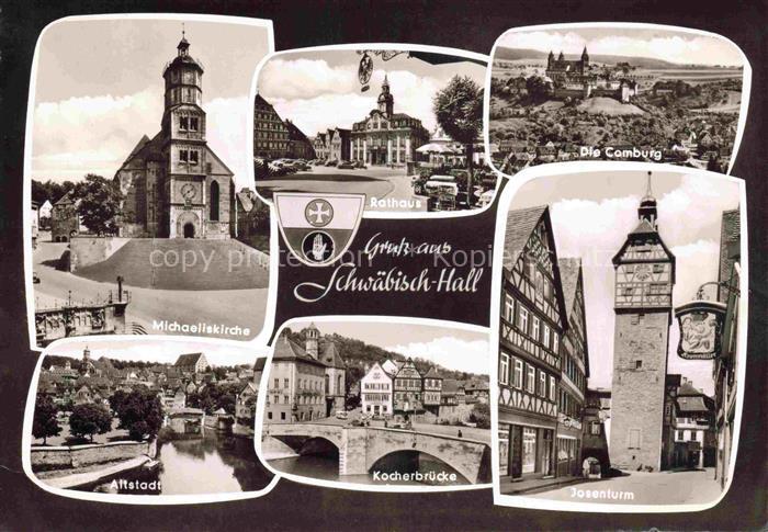 Schwaebisch Hall BW Michaelskirche Rathaus Comburg Altstadt Kocherbruecke Josent