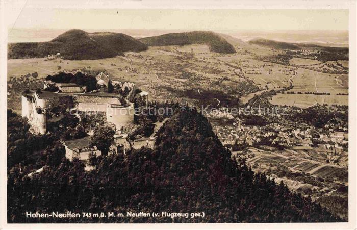 Hohen-Neuffen (Burg) Neuffen Esslingen BW Hohen-Neuffen Burgruine Fliegeraufnahm