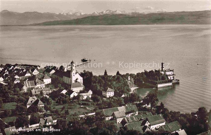 Langenargen Bodensee Bodensee Alpen Kirche Schloss-Montfort Hafen Ortschaft Turm
