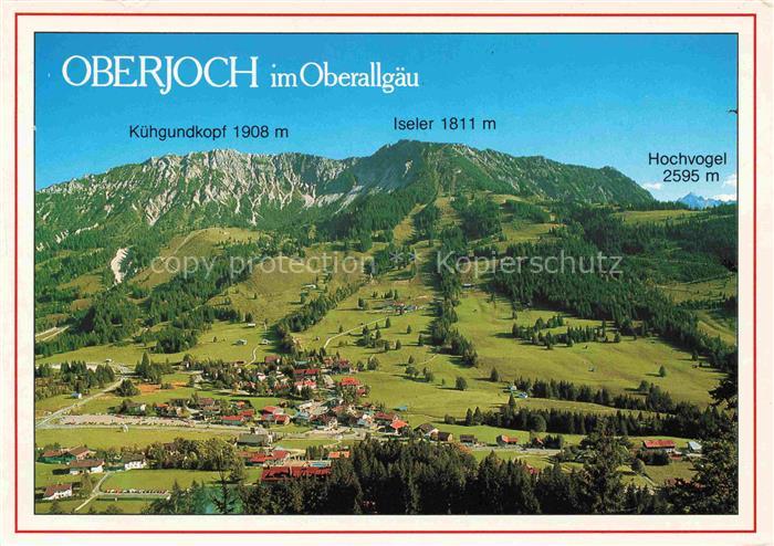Oberjoch Bad Hindelang Bayern Kuehgundkopf Iseler Hochvogel Dorf Bergpanorama Wi