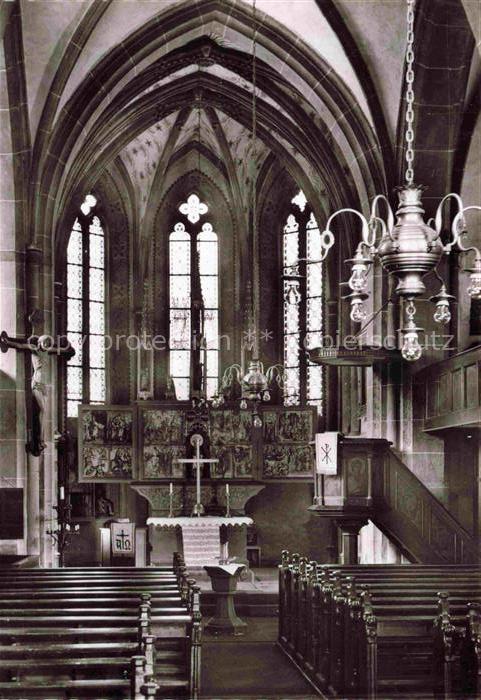 Schotten Vogelsbergkreis Hessen Ev-Stadtkirche Kircheninnenraum Altar Fluegelalt