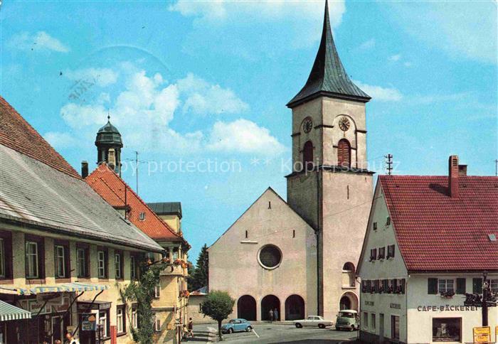 Lenzkirch Hochschwarzwald BW St.-Nikolauskirche Rathaus Marktplatz Café-Baeckere