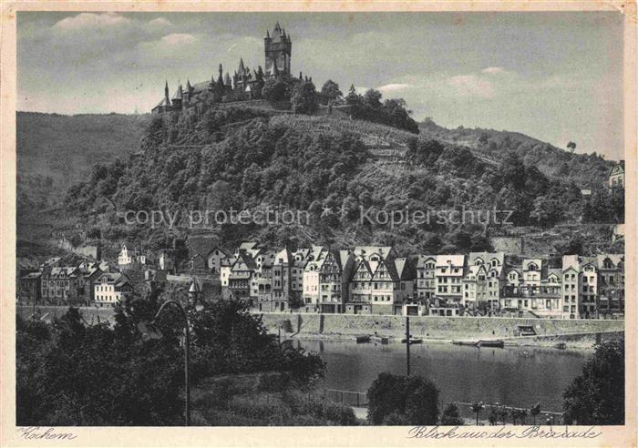 Cochem Kochem Mosel Reichsburg Mosel Bruecke Fachwerkhaus Altstadt Weinberg Hueg