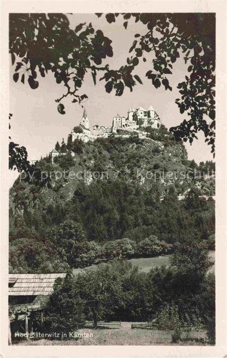 HOCHOSTERWITZ Burg Kaernten AT Hochosterwitz Burgfelsen Schloss Kaernten Baeume