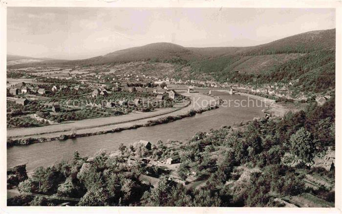 Freudenberg Main Baden BW Main Fluss Maeander Ortschaft Huegel Wald Felder